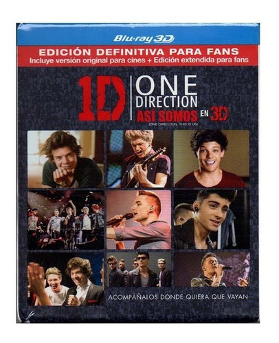 1d One Direction Así Somos Bluray En 3d