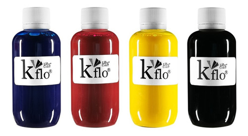 Kit 4 Tinta Marca Kflo T524 Para L6490 L15150 Pigmentada Tinta Una Por Color