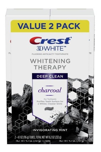 Crest 3dwhite Charcoal Whitening Pasta Dental 2pack