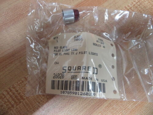 Square D 9001 R-26 Pilot Light Lens 9001r26 26020 Ccg