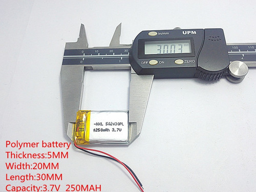(3pcs) Bateria  Fone Ouvido 3,7v   250mah 5mm X 20mm X 30mm