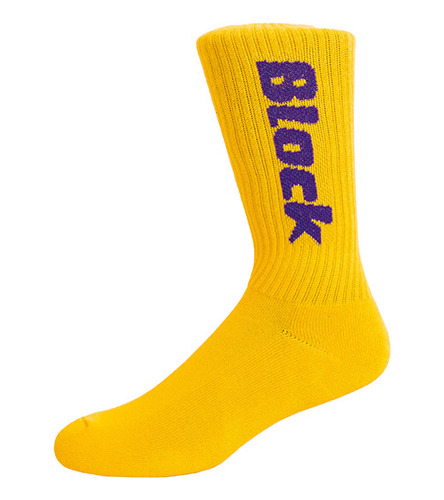 Calcetin Largo Block Unisex Amarillo