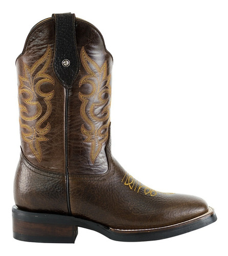 Bota Vaquera Bulldog Hombre Horsag Suela Hule 100% Piel