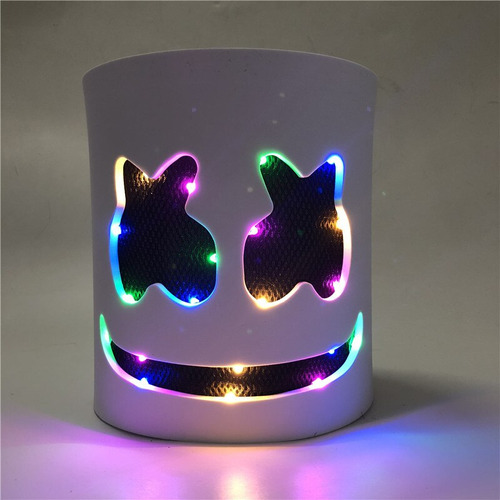 Máscara Led Glow Marshmello De Umes Para Cosplay Con Estilo