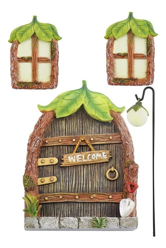 Puerta Ventanas Fairy Glow Para Árboles Decoraciones Jardín