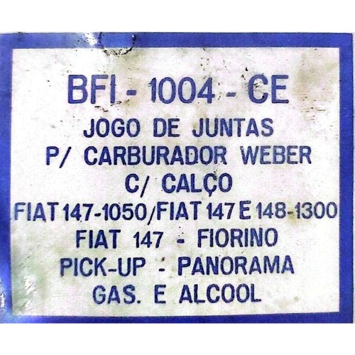 Kit Juntas Do Carburador Weber C/ Calço Fiat 147 Bfi1004ce