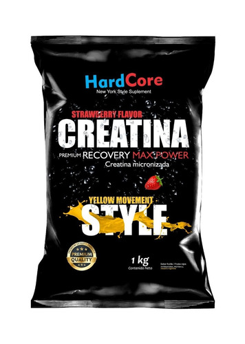 Suplemento en polvo Hardcore Nutrition  Creatina sabor frutilla en sachet de 1kg