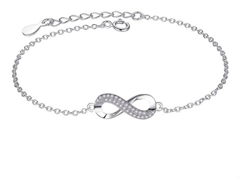 Pulsera Infinito Plata 925 Joyas Mujer Amor Circones Elegant