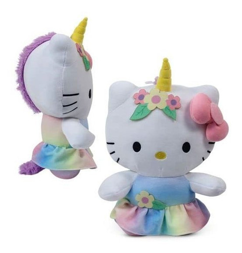 Sanrio Hello Kitty Figura De Peluche De Unicornio Arcoíris