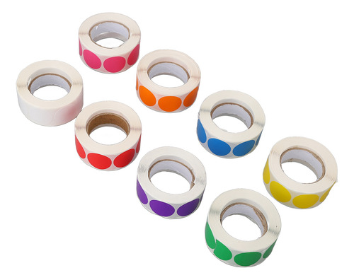 Etiquetas Autoadhesivas Coloridas Para Velas, 8 Rollos