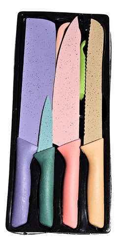 Set De 6 Piezas De Cuchillos Para Cocina De Colores