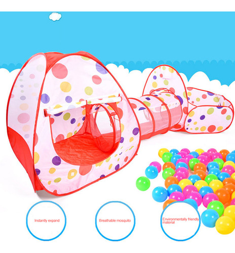 Juego De Tienda De Campaña Para Niños, Túnel De Rastreo Y Pi