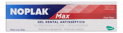 Gel Dental com Flúor Antisséptico Noplak Max Caixa 50g