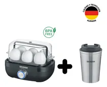 Comprar Combo Hervidor De Huevos Negro  + Vaso Térmico Severin