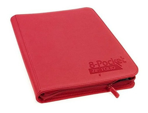 Estuche De 8 Bolsillos Quadrow Zipfolio Xeno Deck, Rojo