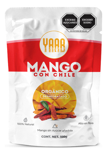 Mango Enchilado Deshidratado Organico Yaab Sin Azúcar 100g