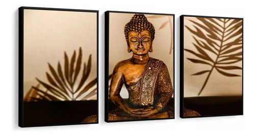Quadro Moldura Buda Lindo Quadro Mosaico Zen Spa Recepção 