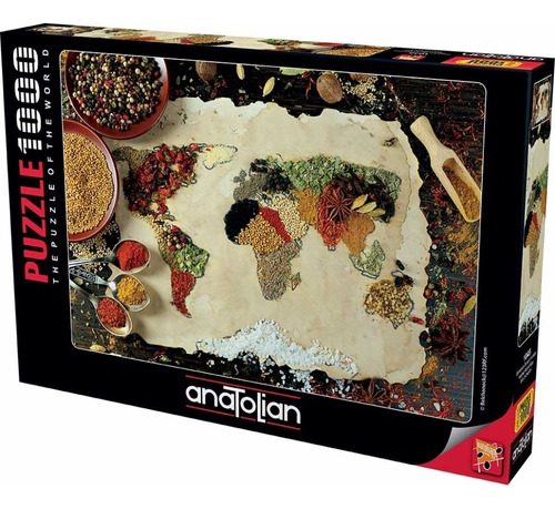 Puzzle 1000 Piezas Herbal World Map Anatolian