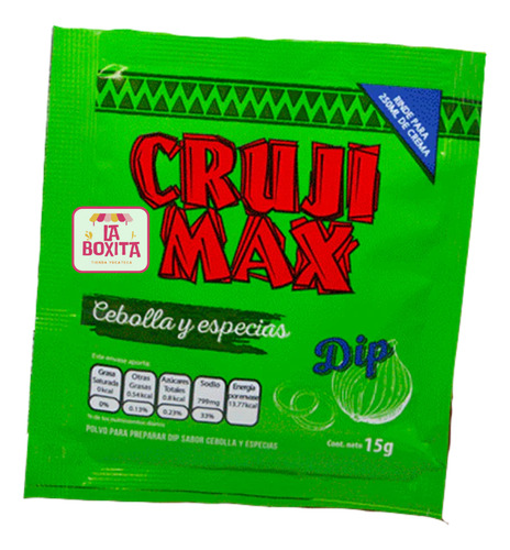 1 Sobre Dip Sabor Cebolla Y Especias Crujimax De 15g