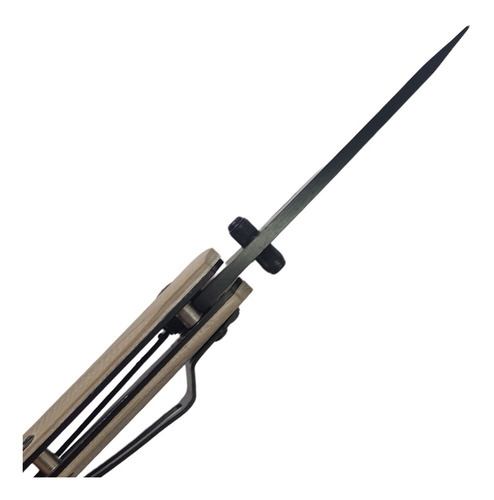 Imagen 4 de 10 de Navaja Cuchillo Supervivencia Rescate Arena Beige Bison