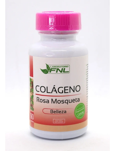 Colageno Hidrolizado + Rosa Mosqueta 90 Caps Piel Uña Pelo Sabor Natural