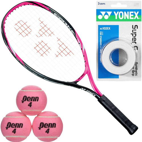 Ezone Smash Pink 21  Junior Raqueta Tenis Set O Kit Para Un