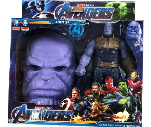 Muñeco Thanos Figura Con Mascara Y Luz En Caja