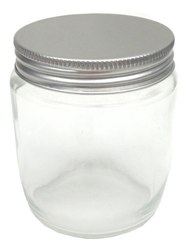 10 Potes Bolo Redondo De Vidro Tampa De Alumínio 200ml