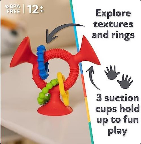 Nuby Silly Juguete Interactivo De 3 Puntas Con Succión