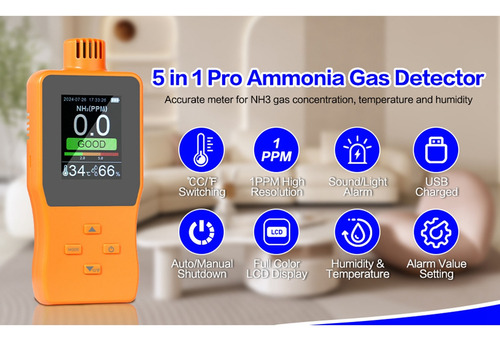 Detectores De Gas Amoniaco, Analizadores De Gas Nh3, Medidor