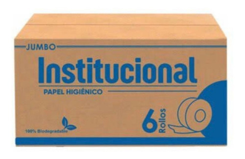 Papel Higiénico Institucional Jumbo Caja C/6 Rollos 300mts