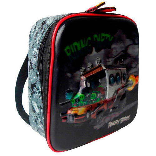 Lancheira Santino 5d Angry Birds Preta Cor Preto Animais