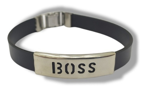 Imagen 4 de 6 de Pulsera De Goma Y Acero Inoxidable Para Caballeros