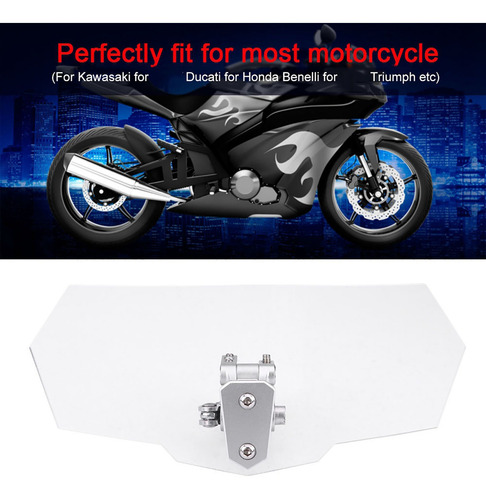 Imagen 3 de 10 de Deflector De Viento Universal Ajustable Para Motocicleta