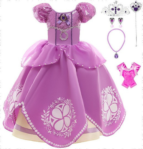 Disfraz Talla 6-7 Para Niñas Inspirado En La Princesa