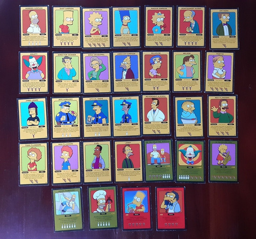 Cartas Coleccionables The Simpsons Sticker Design 5 Unidades