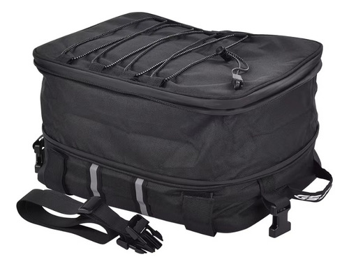 Mochila Para Top Case Superior Gs Adv Impermeable Expandible Negro Liso