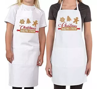 2 Pack Christmas Matching Aprons For Kids And Adults - Chris