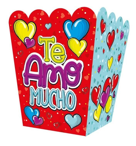 Caja De Regalo Cotufera Feliz Día Arreglo Fiesta Cumpleaños