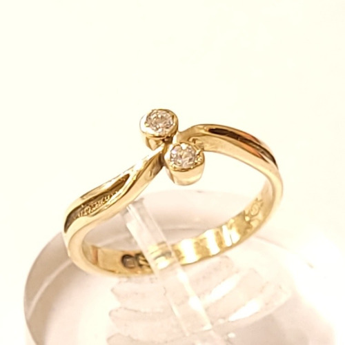 Imagen 6 de 6 de Anillo Oro 18kts Con Cubics 2,0grs N°8 Brumat