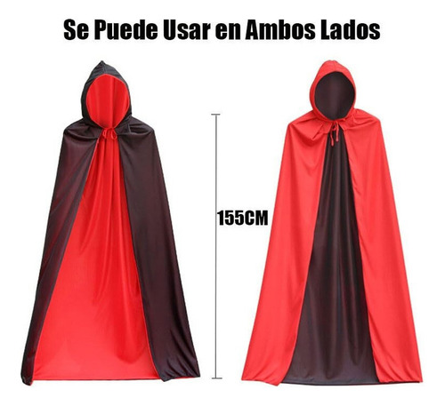 Capa De Disfraz Vampiro Halloween Para Hombre Mujer