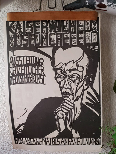 Antiguo Poster Afiche Alemán Doble Faz 