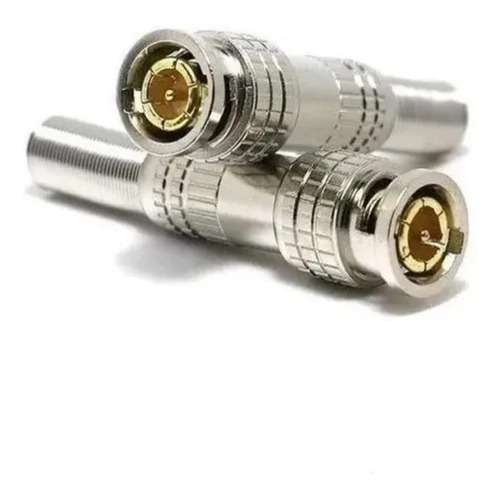 20 Unidades Conector Bnc Gold Mola Parafuso Cftv