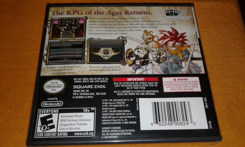 Chrono Trigger First Run Com Poster Lacrado Nintendo Ds