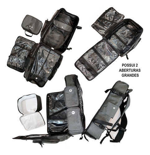Mochila Grande Espaçosa Com Divisórias Para Viajar Surf Trip