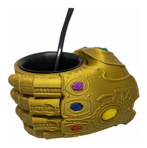 Mate Guantelete Del Infinito Thanos C/bombilla Impresión 3d