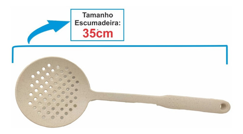 Imagem 2 de 7 de Escumadeira Resistente Alta Temperatura Fritura Cozinha