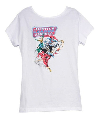 Remera Justice League Of America Blanca Dama Small