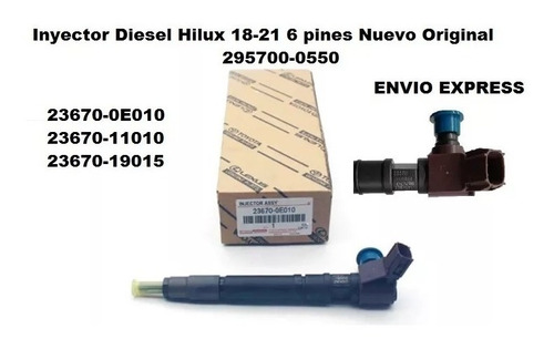 Inyector Diesel Hilux 18-21 6 Pines Original 295700-0550