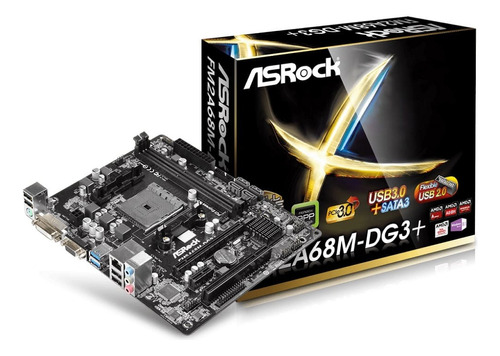 Placa-mãe do computador  ASRock  Board  FM2A68M-DG3+   por pc  -  Preto